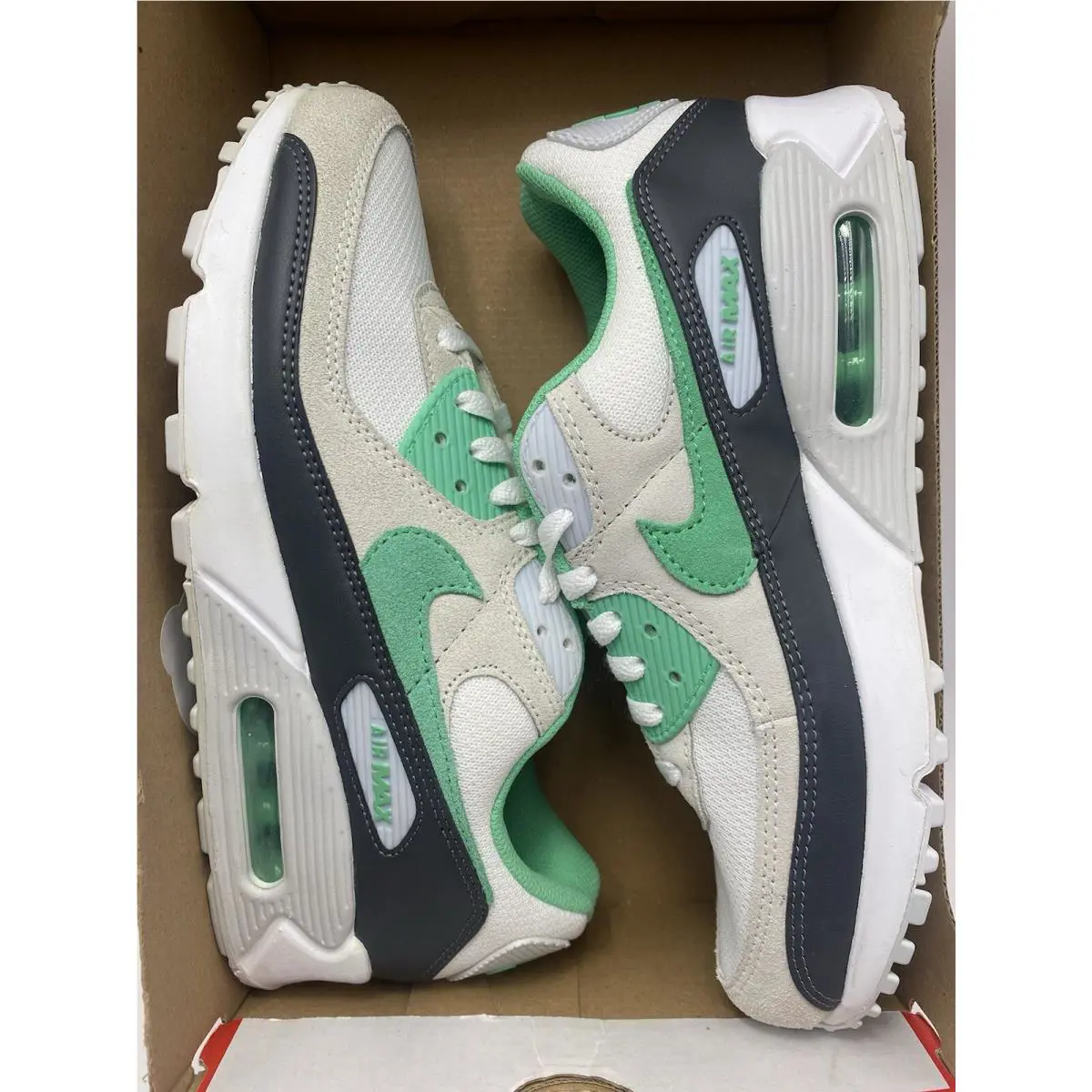 Nike shoes - Nike Air Max 90 - Air Max - DM0029 104 - White/Spring Green-Anthracite (UPC: 196604335485) 5