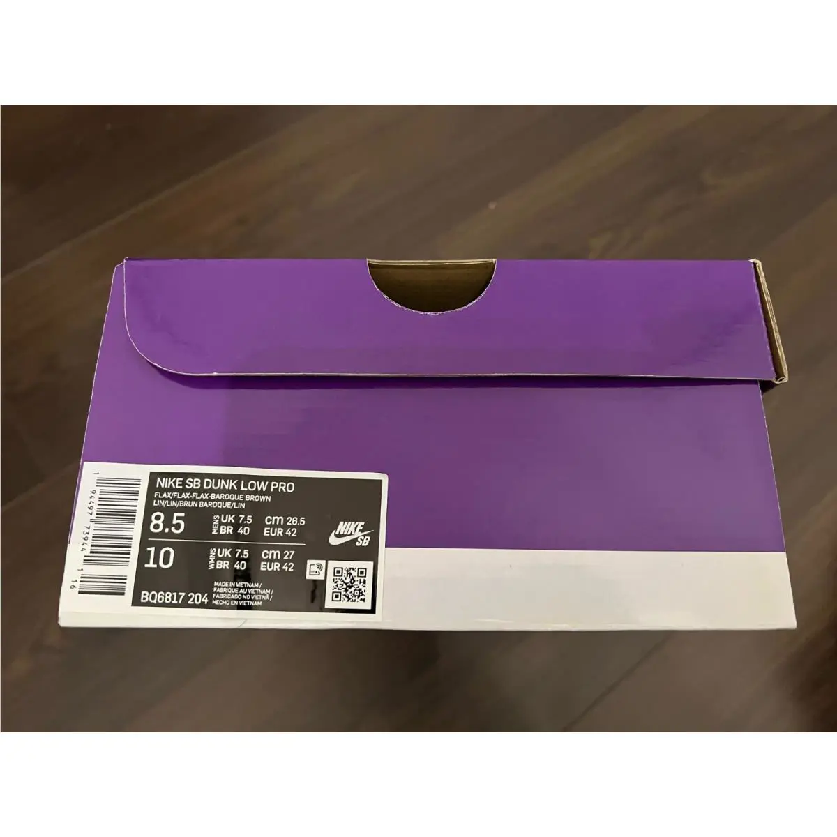 Nike shoes - Nike Dunk SB - Dunk - BQ6817-204 - Brown, Manufacturer: Flax/Flax/Baroque Brown/Gum Light Brown (UPC: 0194497739441) 4
