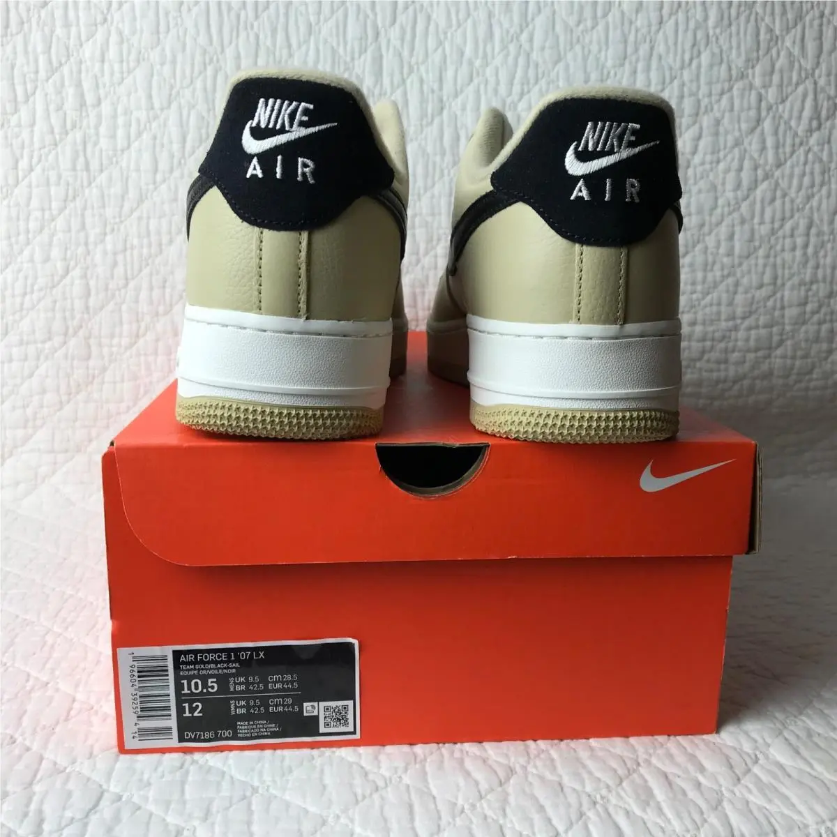 Nike shoes - Nike Air Force 1 `07 LX - DV7186-700 - Team Gold/Black Sail 8