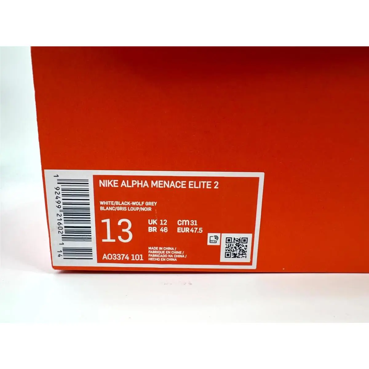 Nike shoes - Nike Alpha Menace - Alpha Menace - AO3374-101 - White (UPC: 0192499216021) 0