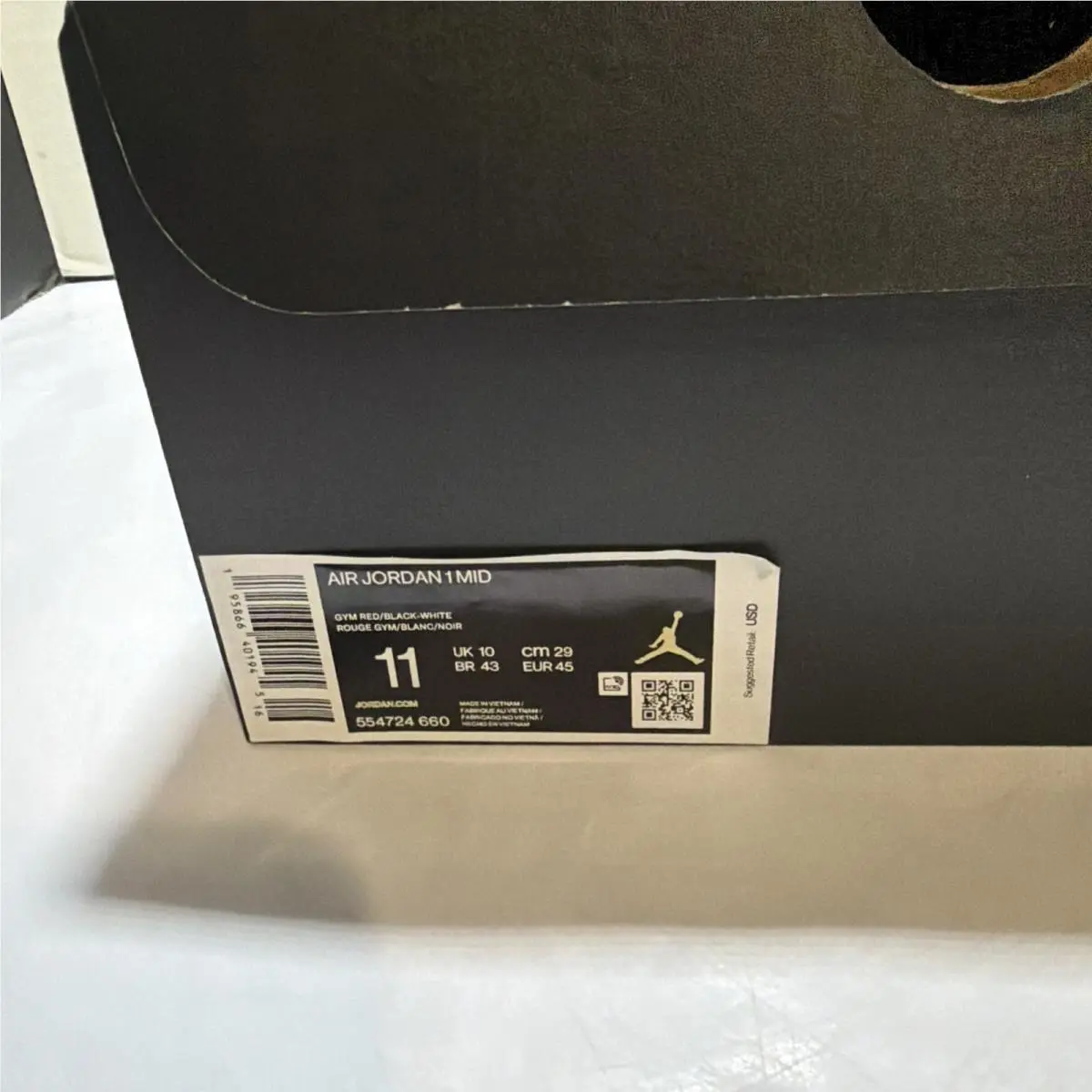 Nike shoes - Air Jordan 1 Mid - Air Mid - 554724-660 - Red (UPC: 0195866401945) 6