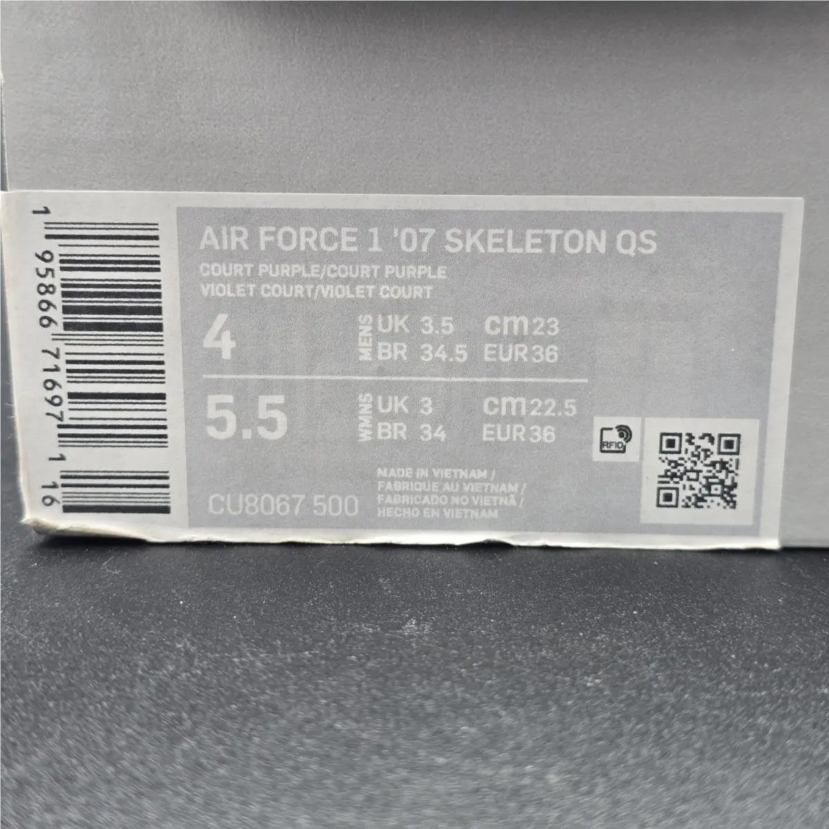 Nike shoes - Nike Air Force 1 - Air Force - CU8067-500 - Purple 4