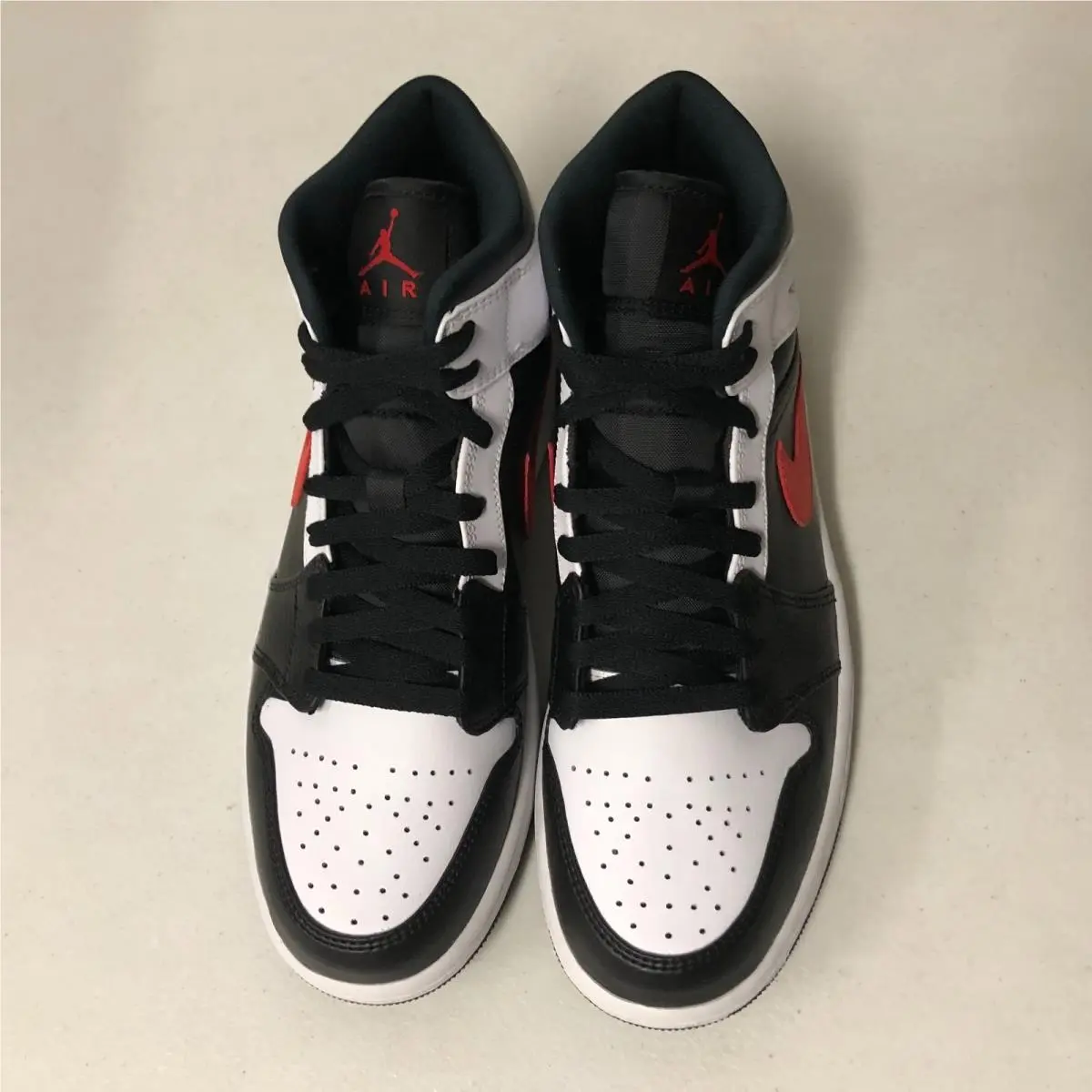 Nike shoes - Air Jordan 1 Mid - Air Mid - 554724-075 - Black/Chile Red-White (UPC: 194501095204) 1