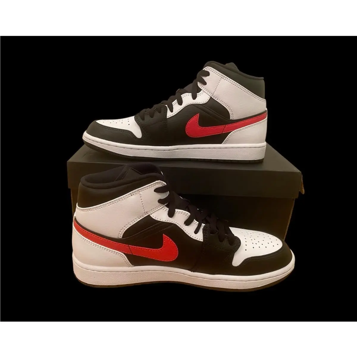 Nike shoes - Nike Air Jordan 1 - Air - 554724075 - White/Black/Red 4