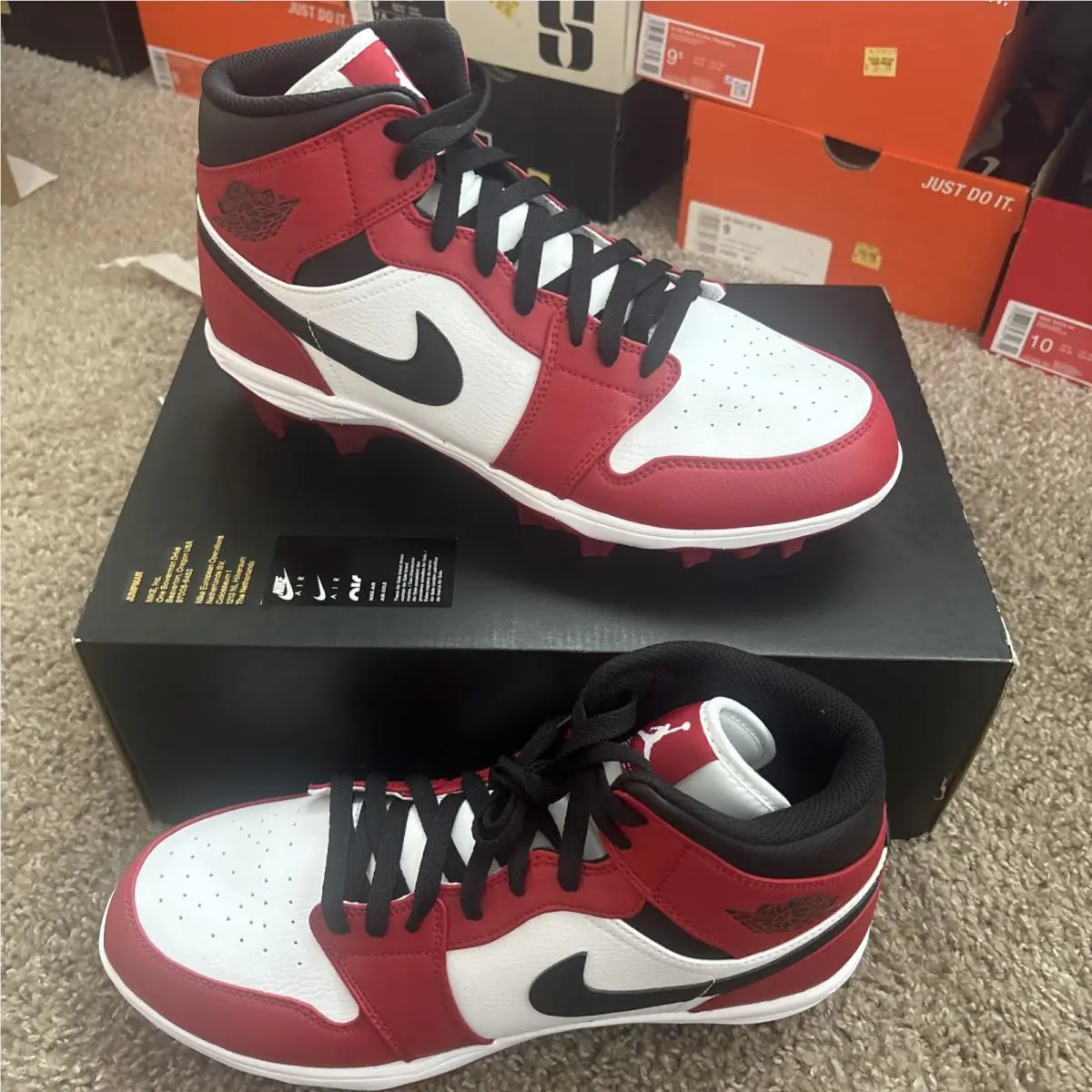 Nike shoes - Jordan 1 Mid TD - Mid - FJ6805106 - Red/White (UPC: 196604939287) 0