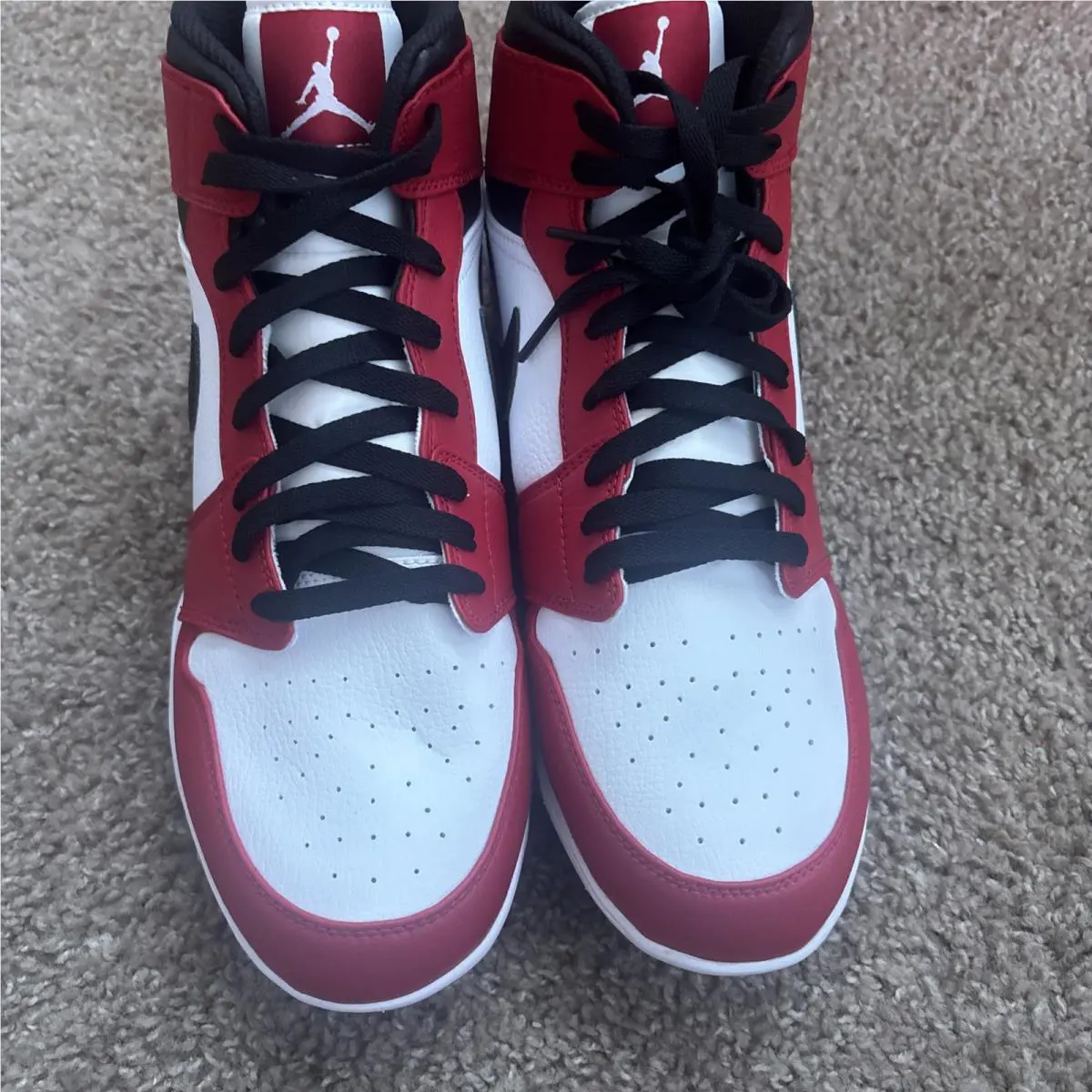 Nike shoes - Jordan 1 Mid TD - Mid - FJ6805106 - Red/White (UPC: 196604939287) 1
