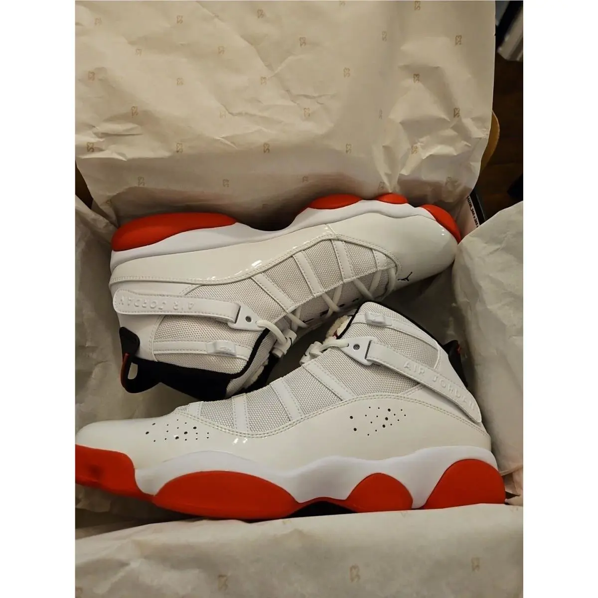 Nike shoes - Air Jordan 6 Rings - Air Rings - 322992-131 - White University Red 0