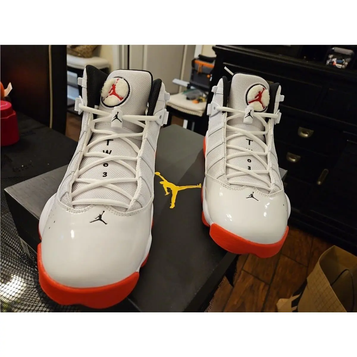 Nike shoes - Air Jordan 6 Rings - Air Rings - 322992-131 - White University Red 1