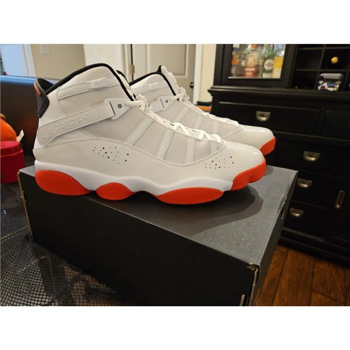 Nike shoes - Air Jordan 6 Rings - Air Rings - 322992-131 - White University Red 2