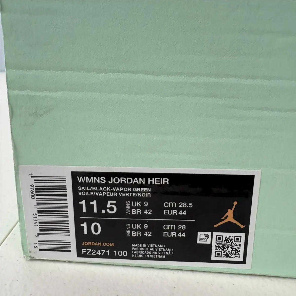 Nike shoes - Nike Air Jordan Heir - Air Heir - FZ2471 100 - Green 7