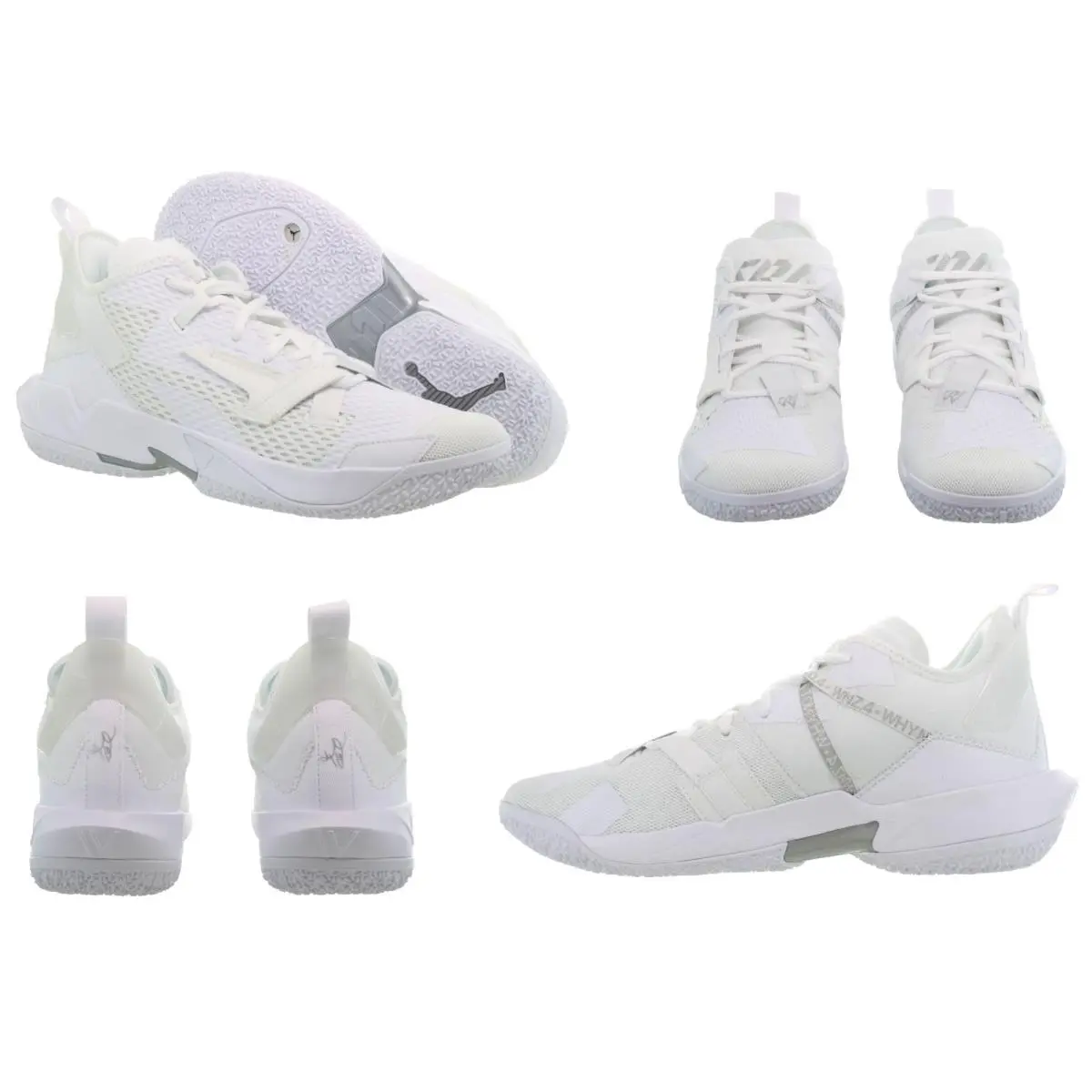 Nike Men`s Jordan Why Not Zero 4 White - Silver Basketball Shoes Size 11