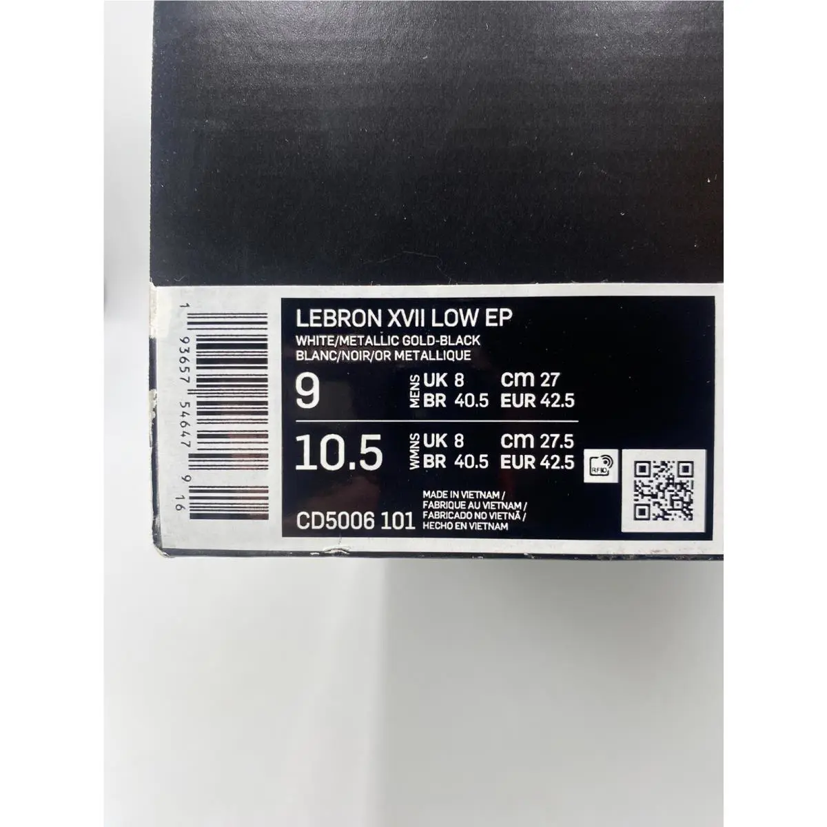 Nike shoes - CD5006101 - CD5006 101 - White/Metallic Gold-Black (UPC: 193657546479) 6