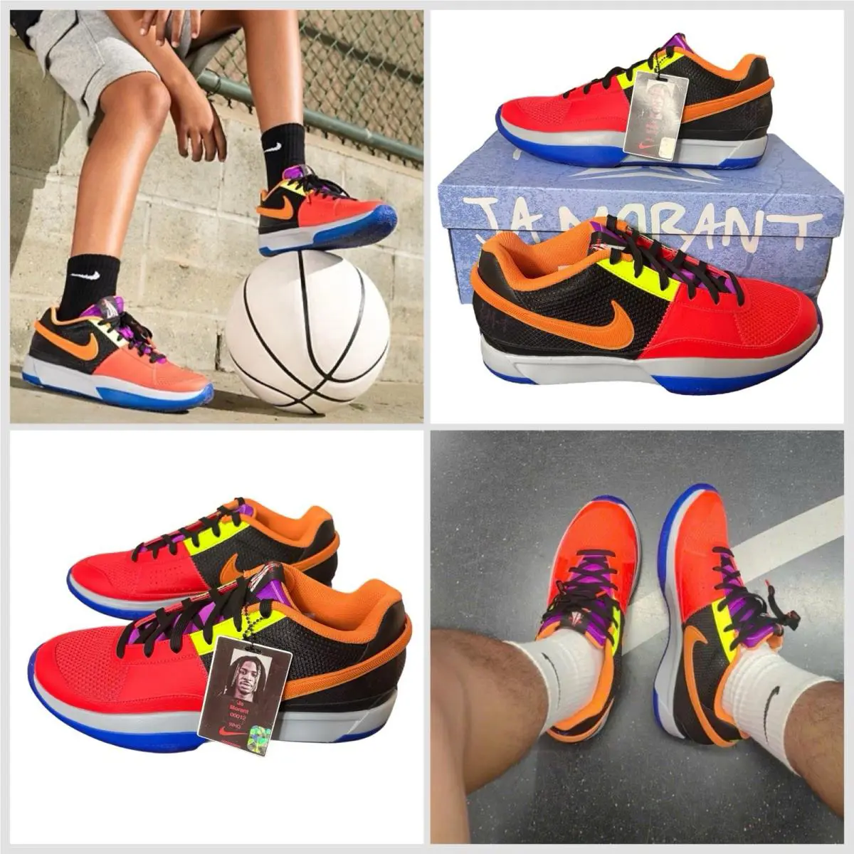 FJ4241-001 Nike Men s Ja 1 All Star-check Basketball Shoes Sz 11 - Multicolor