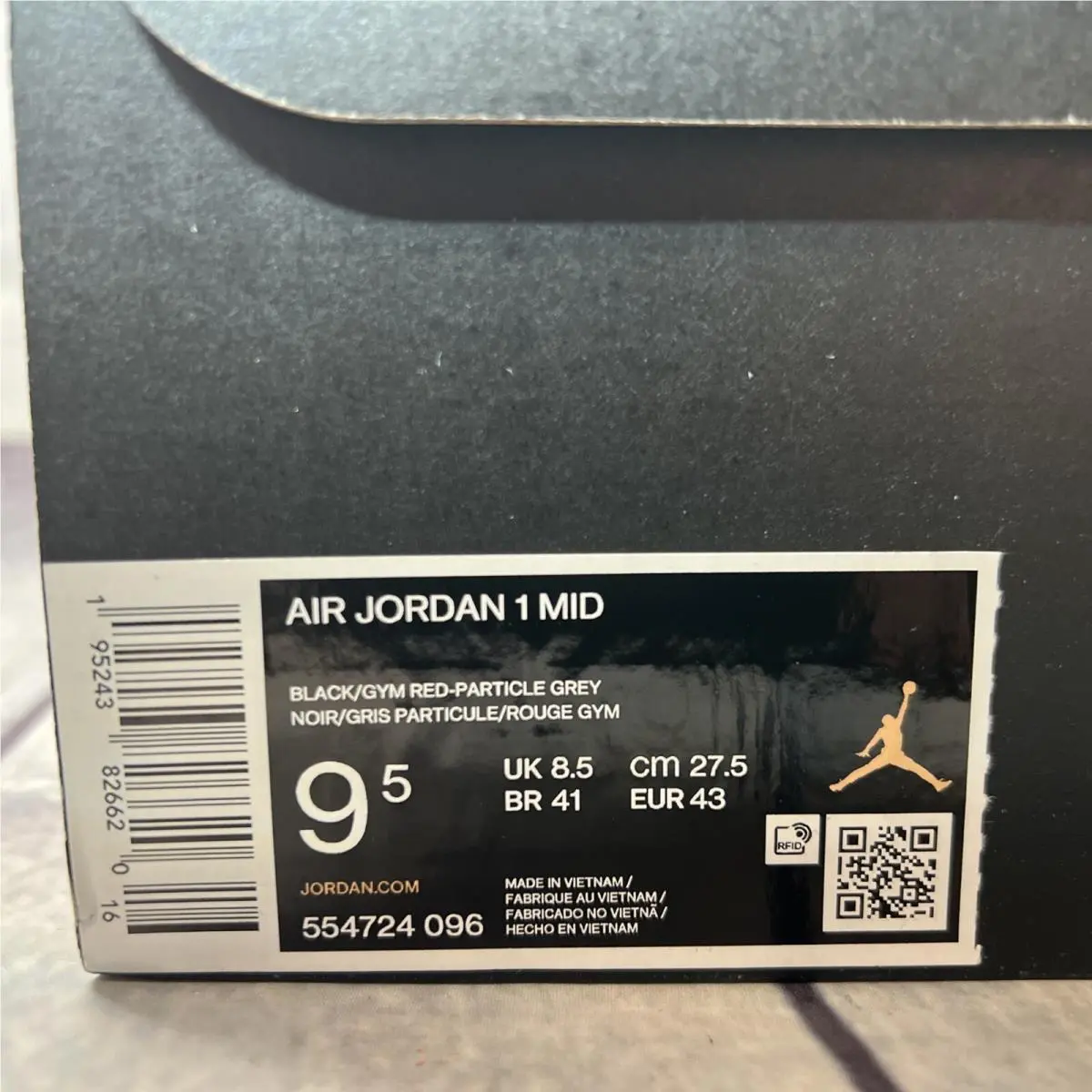 Nike shoes - Air Jordan 1 - Air - 554724-096 - Gray (UPC: 0195243826620) 10