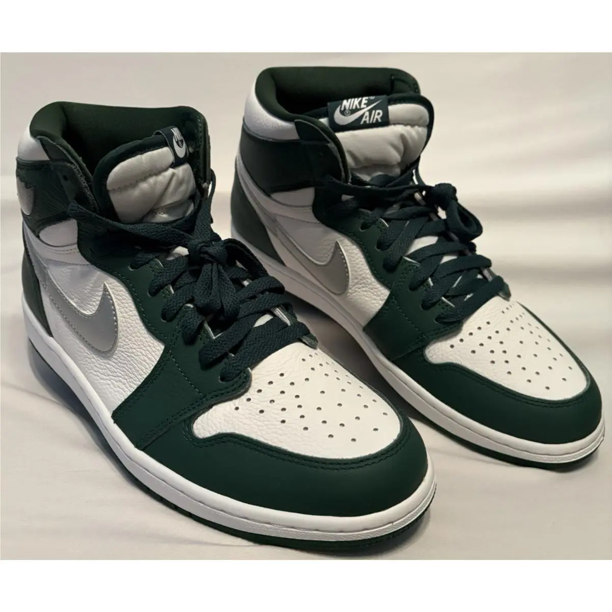 Air Jordan 1 Retro High OG Mens Size 10.5 Gorge Green Silver White DZ5485-303