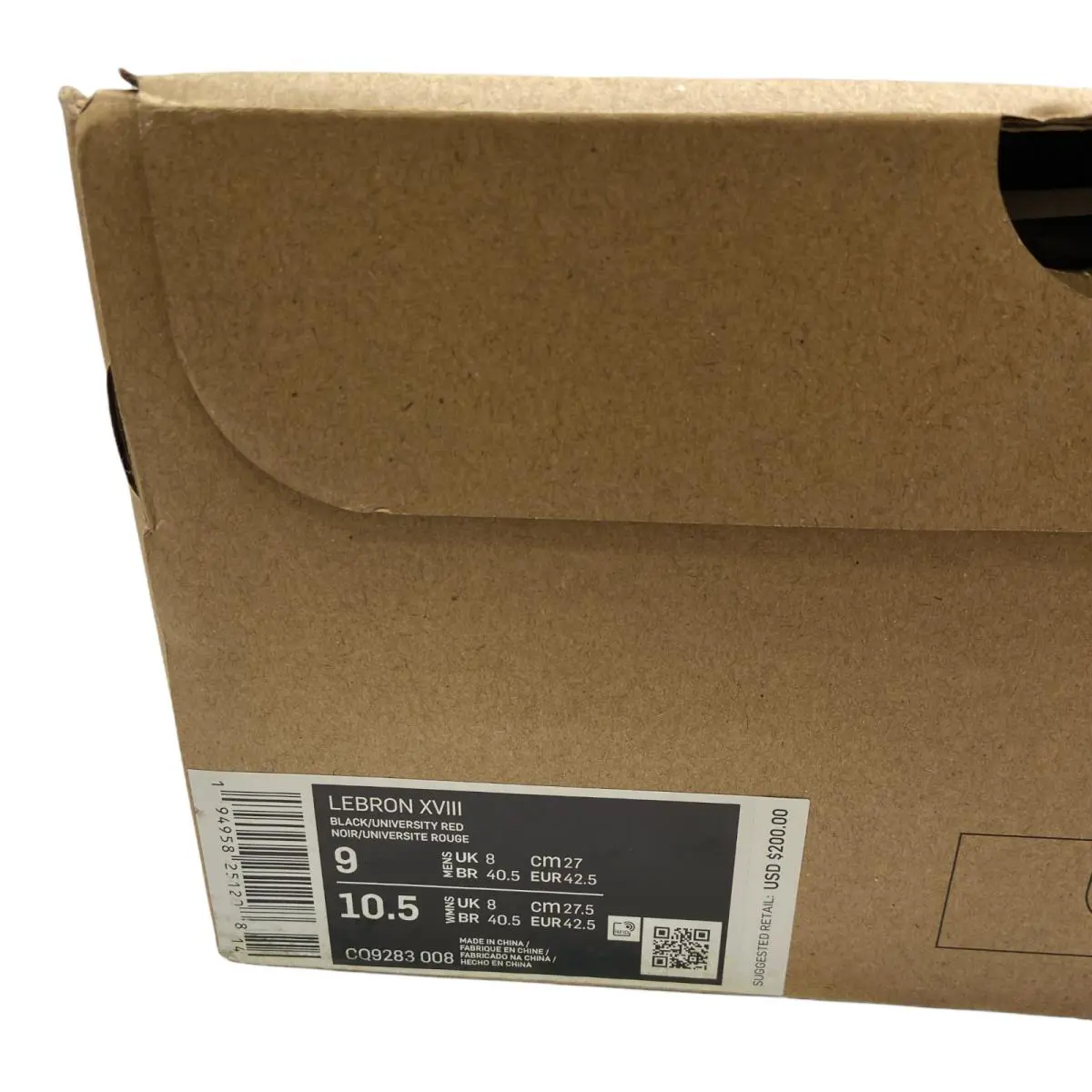 Nike shoes - NIKE LEBRON XVIII BLCK - LEBRON XVIII BLCK - CQ9283-008 - Black (UPC: 194958251185) 3