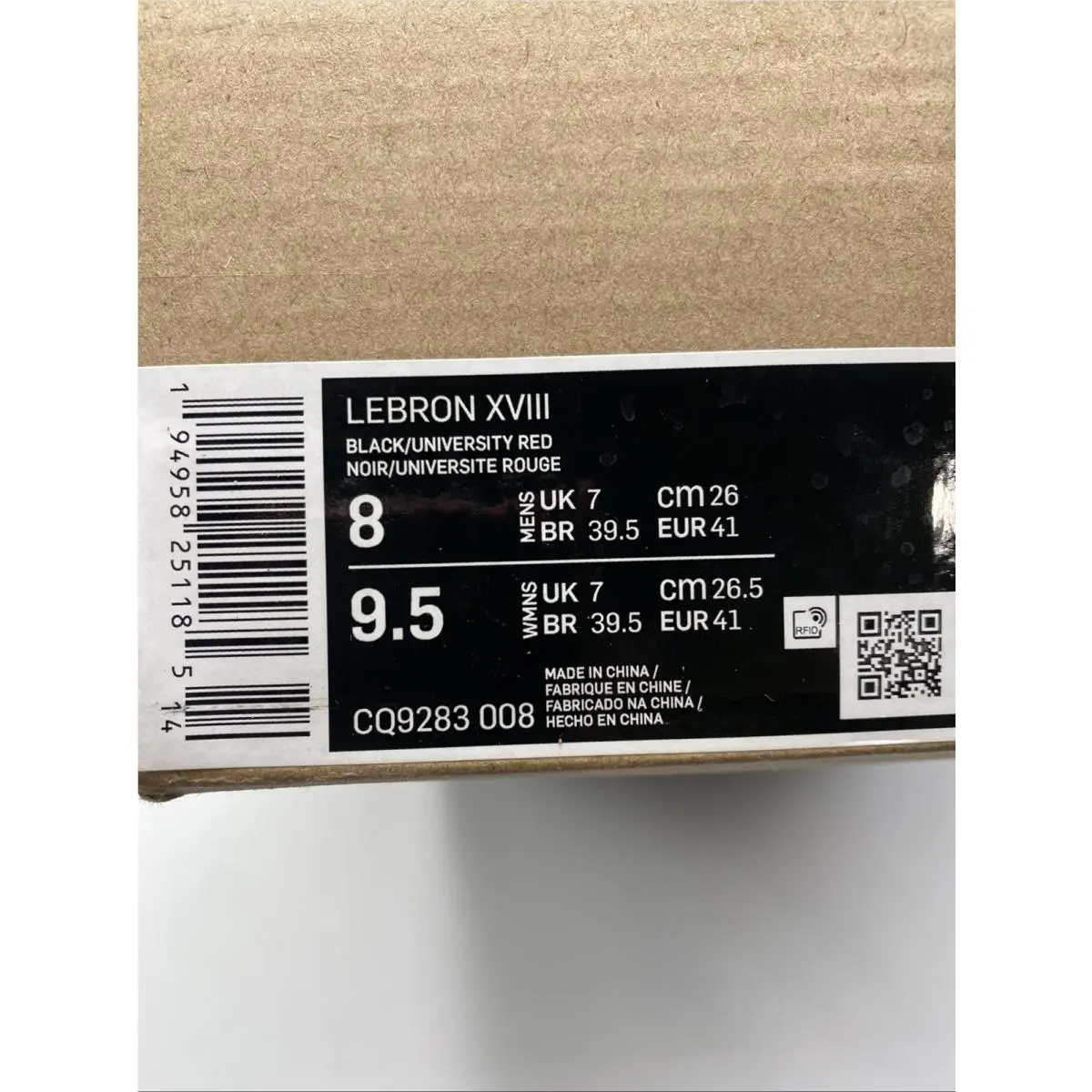 Nike shoes - NIKE LEBRON XVIII BLCK - LEBRON XVIII BLCK - CQ9283-008 - Black (UPC: 194958251185) 6