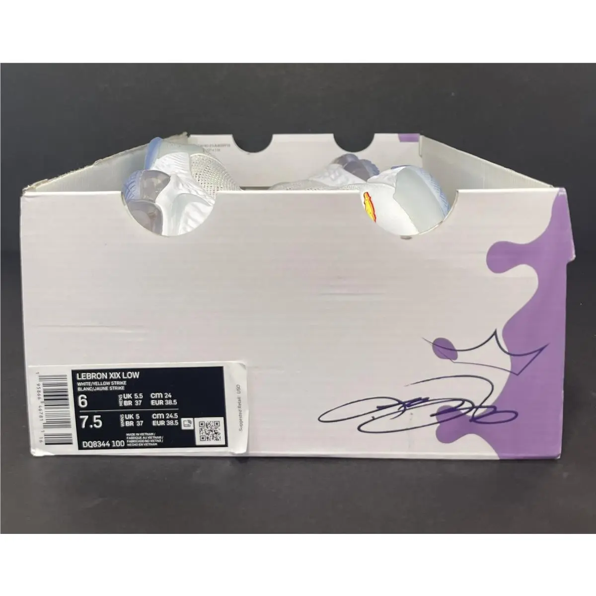 Nike shoes - Nike LeBron 19 - LeBron - DQ8344-100 - White (UPC: 195866467866) 10