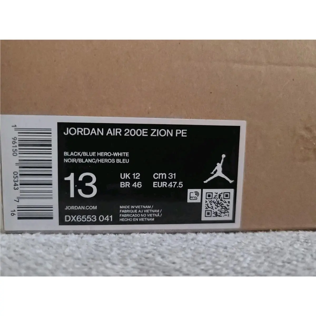 Nike shoes - Jordan Air 200E - Air - DX6553 041 - Black (UPC: 194500860254) 5