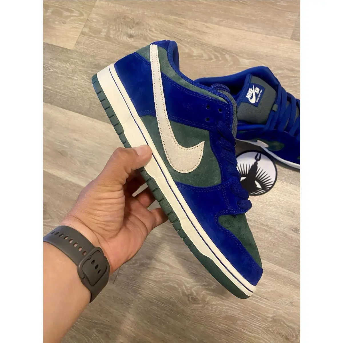 Nike shoes - Nike SB Dunk Low Pro - HF3704-400 - Deep Royal Blue / Sail / Vintage Green (UPC: 197594158917) 8
