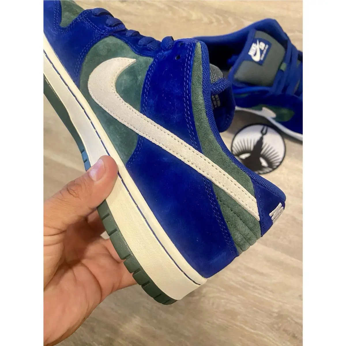 Nike shoes - Nike SB Dunk Low Pro - HF3704-400 - Deep Royal Blue / Sail / Vintage Green (UPC: 197594158917) 1