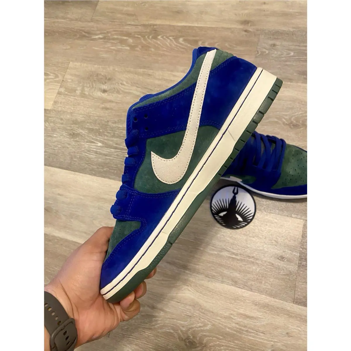 Nike shoes - Nike SB Dunk Low Pro - HF3704-400 - Deep Royal Blue / Sail / Vintage Green (UPC: 197594158917) 3
