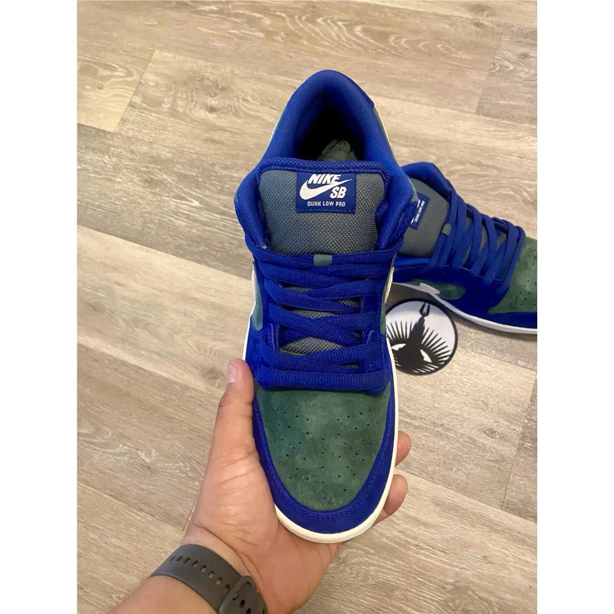 Nike shoes - Nike SB Dunk Low Pro - HF3704-400 - Deep Royal Blue / Sail / Vintage Green (UPC: 197594158917) 4