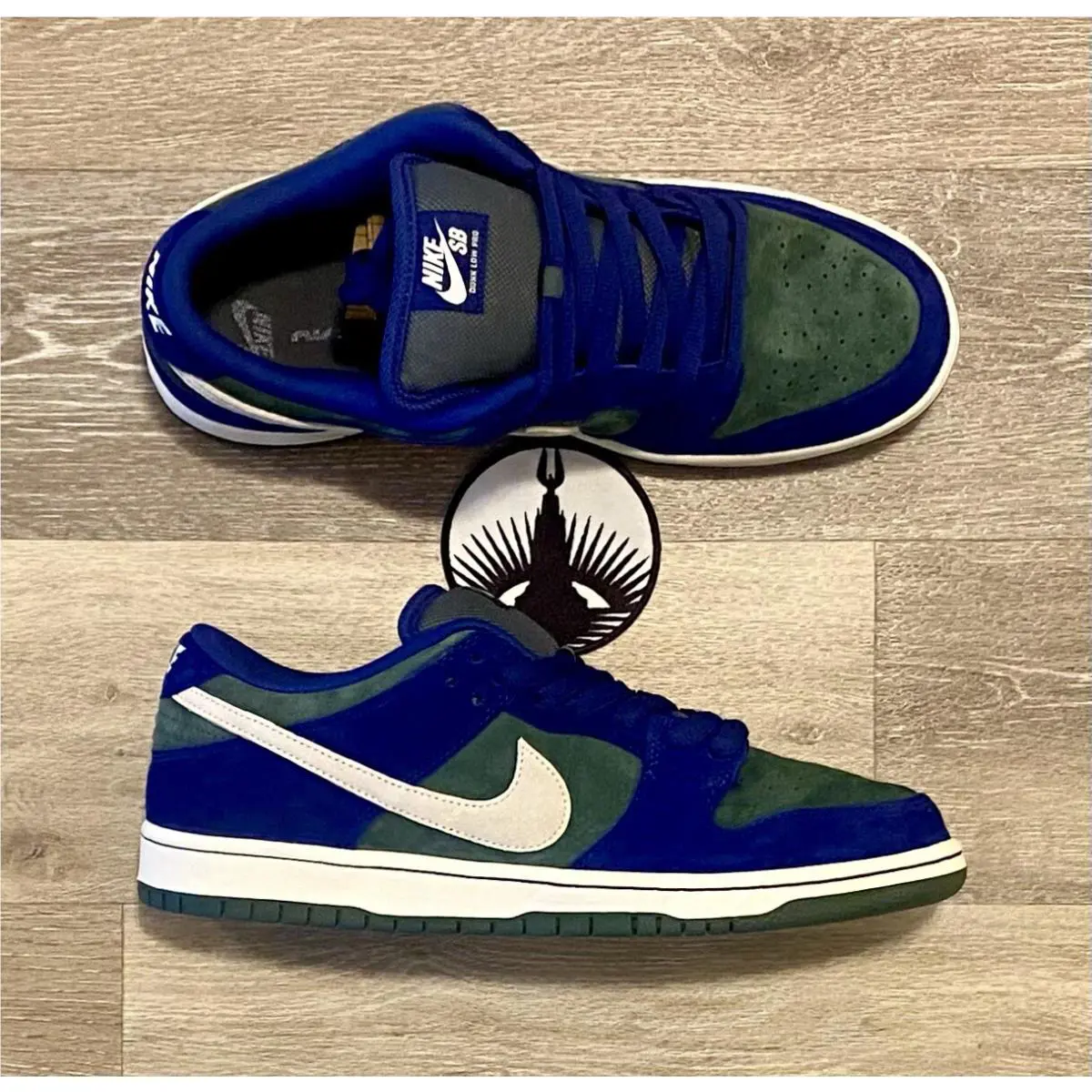 Nike shoes - Nike SB Dunk Low Pro - HF3704-400 - Deep Royal Blue / Sail / Vintage Green (UPC: 197594158917) 5