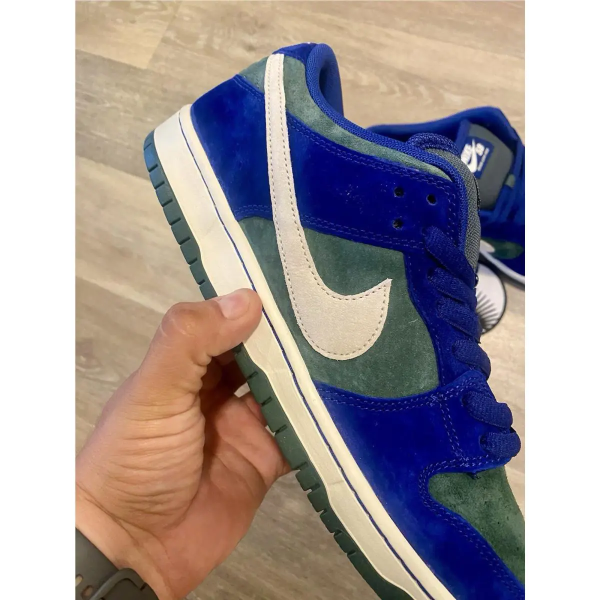 Nike shoes - Nike SB Dunk Low Pro - HF3704-400 - Deep Royal Blue / Sail / Vintage Green (UPC: 197594158917) 7