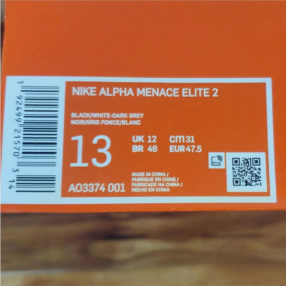 Nike shoes - Nike Alpha Menace Elite 2 - AO3374-001 - Black 7