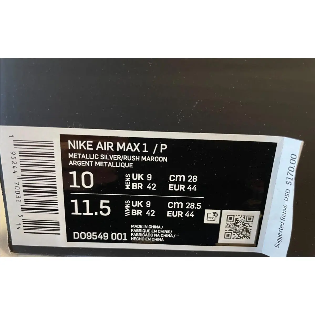 Nike shoes - Nike Air Max 1 - Air Max - DO9549-001 - Red (UPC: 0195244700325) 6