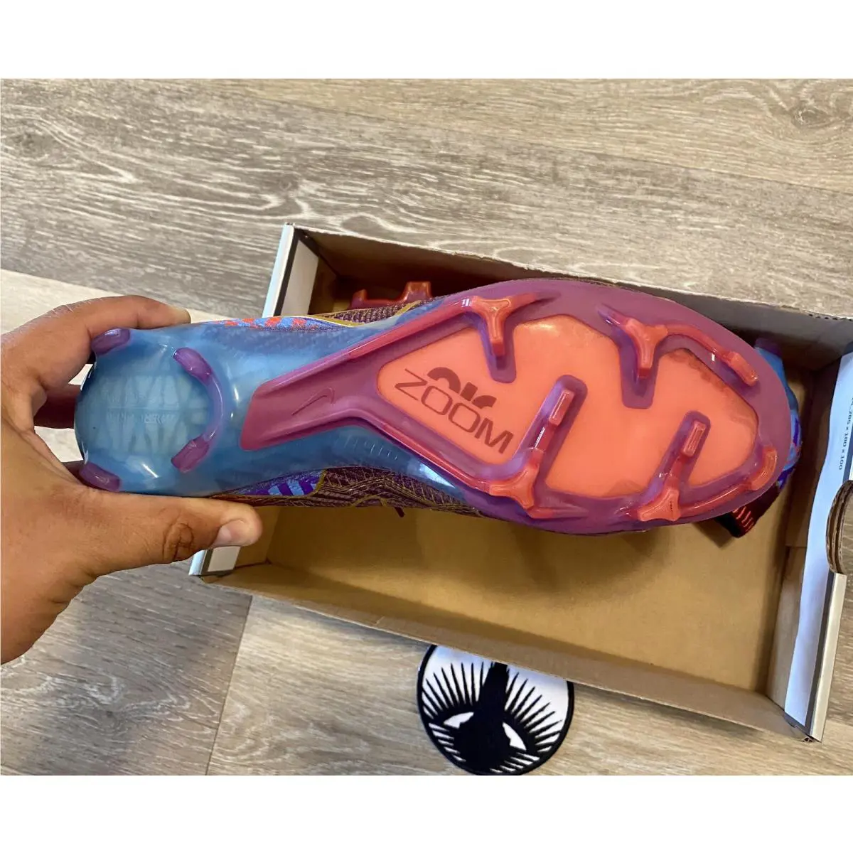 Nike shoes - Nike Zoom Mercurial Vapor 15 Elite FG - DR9996-694 - Dark Beetroot/University Blue/Vivid Purple/Metallic Vivid Gold (UPC: 196149229034) 9