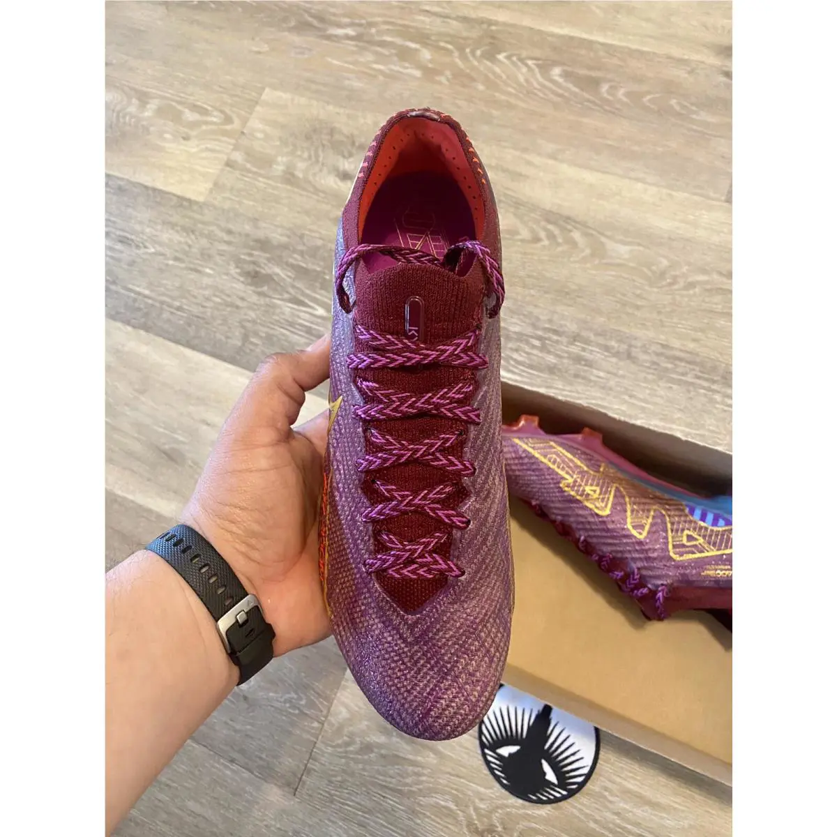 Nike shoes - Nike Zoom Mercurial Vapor 15 Elite FG - DR9996-694 - Dark Beetroot/University Blue/Vivid Purple/Metallic Vivid Gold (UPC: 196149229034) 4