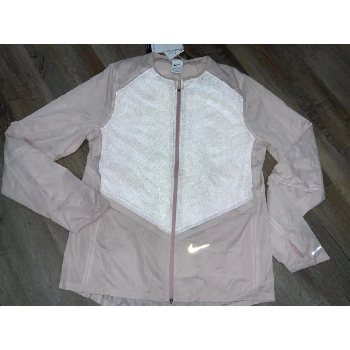 Nike clothing - Nike Storm-FIT ADV Run Division Women`s Running Jacket - DD6419-601 - Pink Oxford/Sail (UPC: 0195243274278) 0
