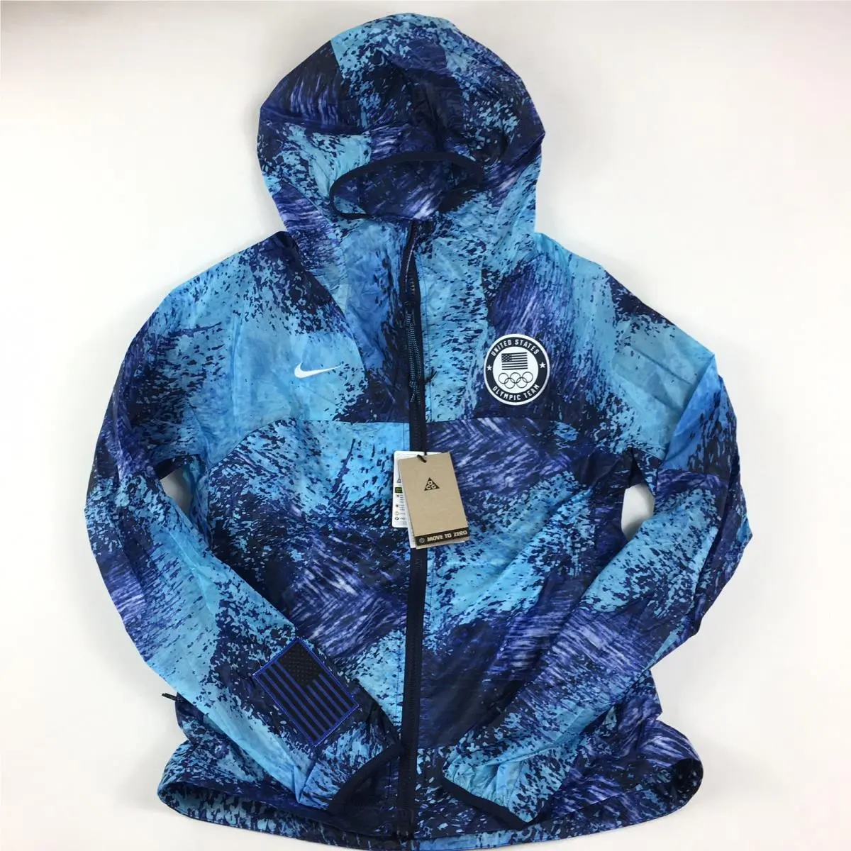 Team Usa Olympic Nike Acg Windbreaker Jacket Blue FN4429-405 Women’s Sz S