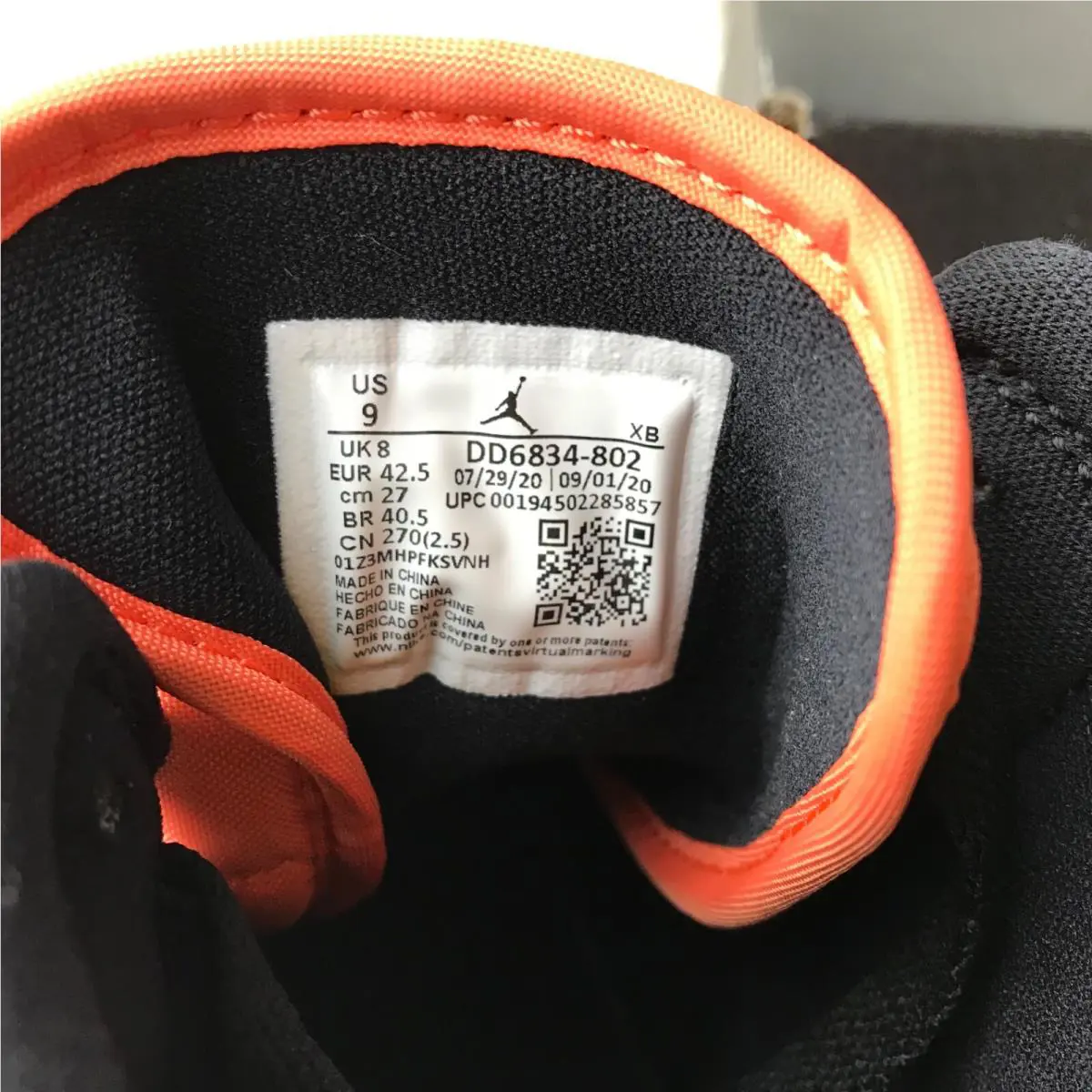 Nike shoes - Nike Air Jordan 1 - Air - DD6834802 - Turf Orange/Black-White 9