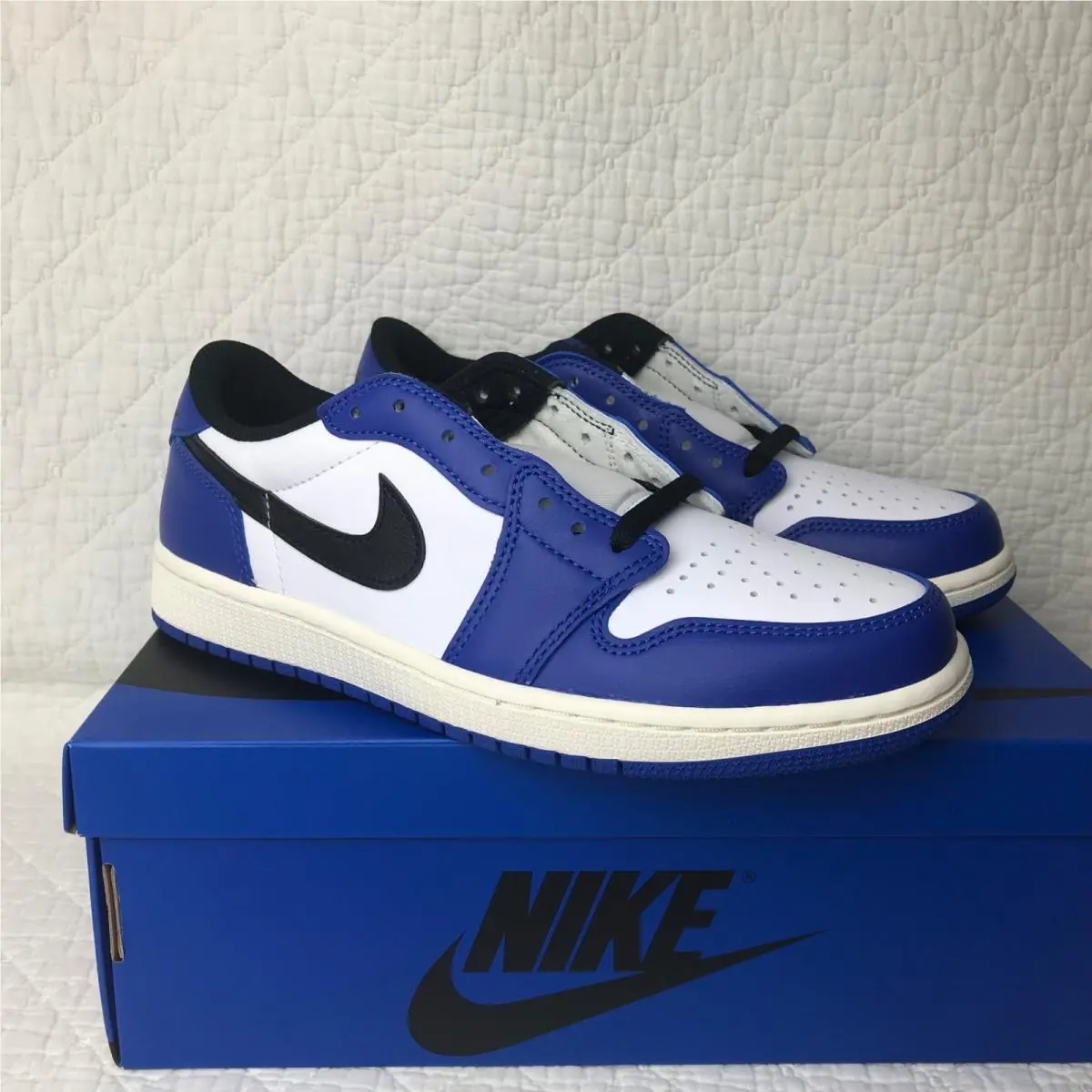 Nike shoes - Air Jordan 1 Low - Air Low - CZ0790-140 - White,Black,Game Royal-Sail 7