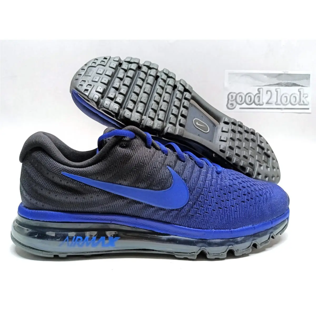 Nike Air Max 2017 Trainer Deep Royal Blue/hyper Cobalt SZ Men`s 10 849559-401