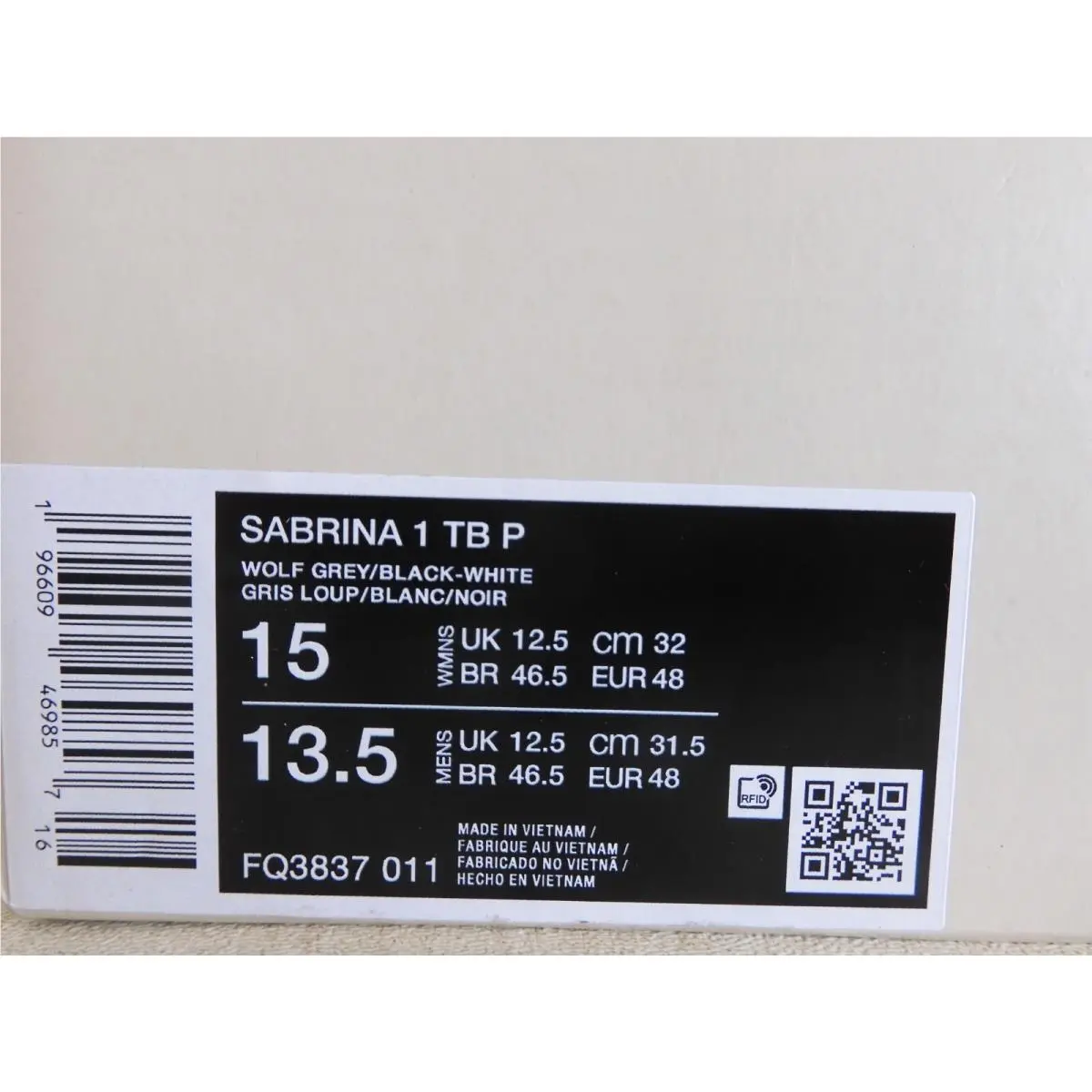 Nike shoes - Nike Sabrina 1 - Sabrina - FQ3837-011 - Gray (UPC: 196609469772) 3