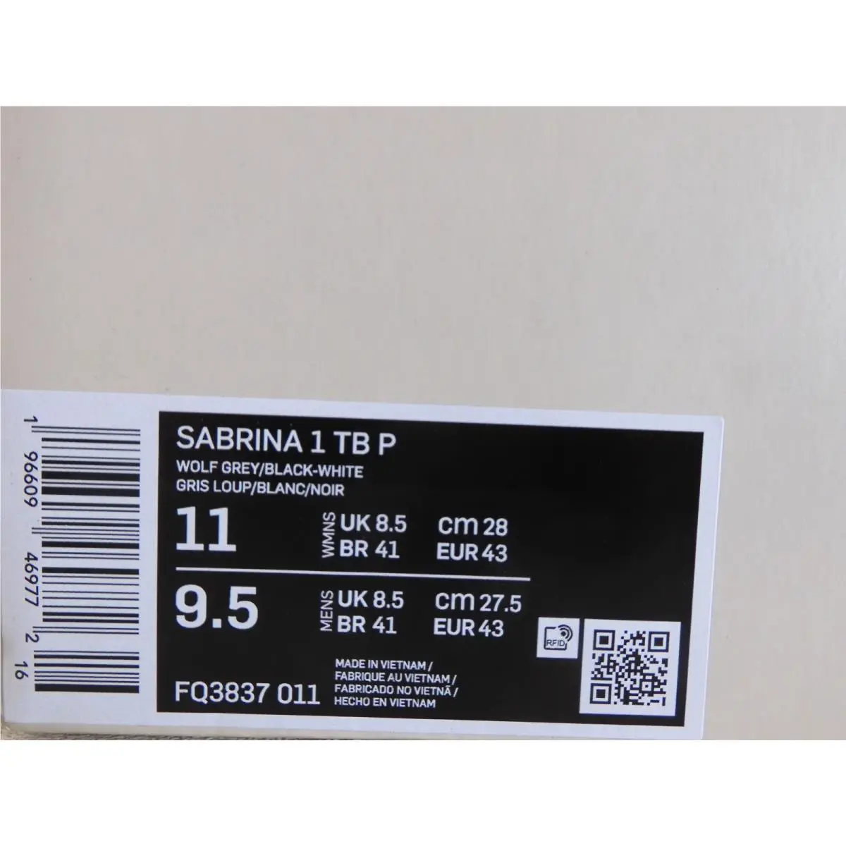 Nike shoes - Nike Sabrina 1 - Sabrina - FQ3837-011 - Gray (UPC: 196609469772) 3