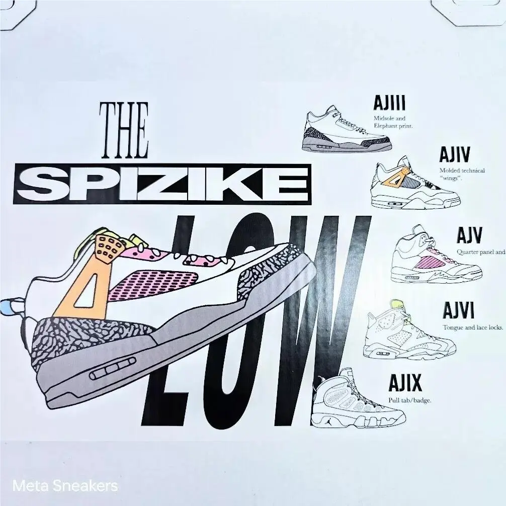 Nike shoes - Air Jordan Spizike - Air Spizike - HM3712-164 - White/Armory Navy/Aegean Storm/Gym Red 3