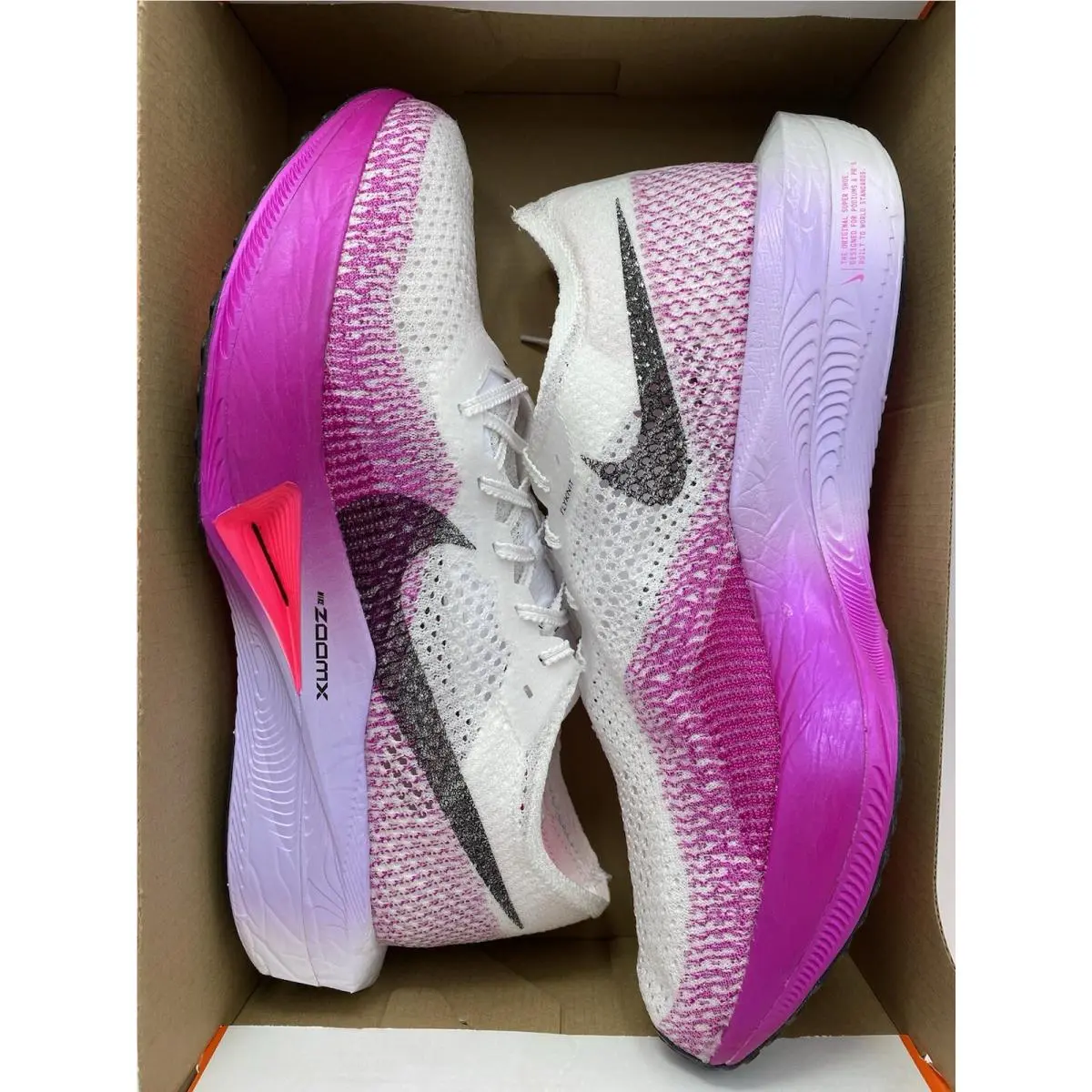 Nike shoes - Nike ZoomX Vaporfly - ZoomX Vaporfly - DV4129 104 - White/Black-Vivid Purple (UPC: 197597081250) 5