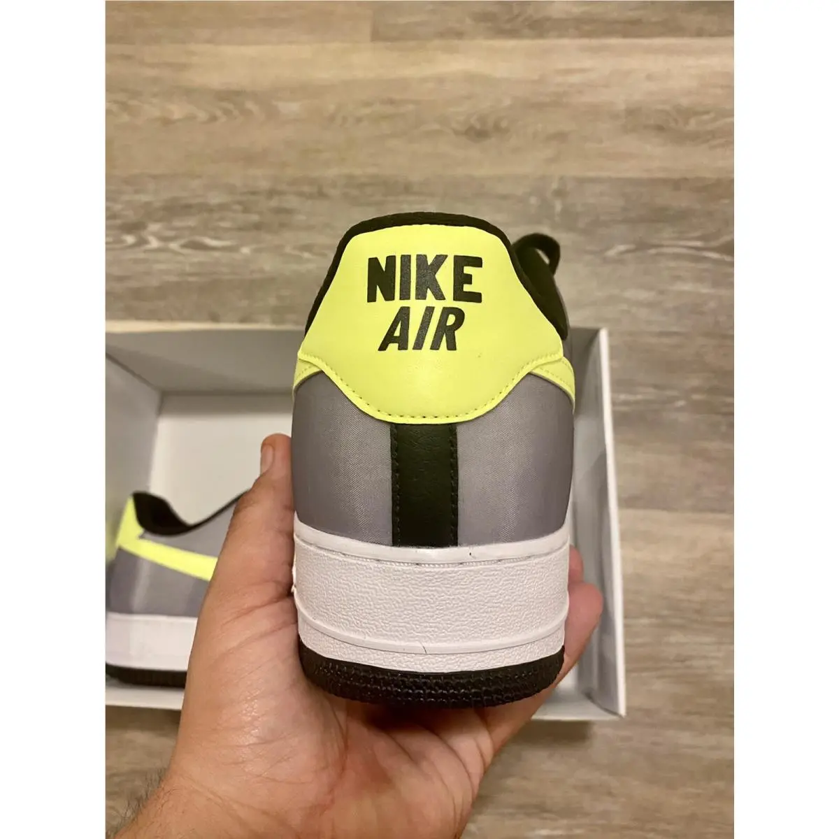 Nike shoes - Nike Air Force 1 ID - DN4164-991 - Black-Light Volt-Metallic Grey (UPC: 195238095864) 0