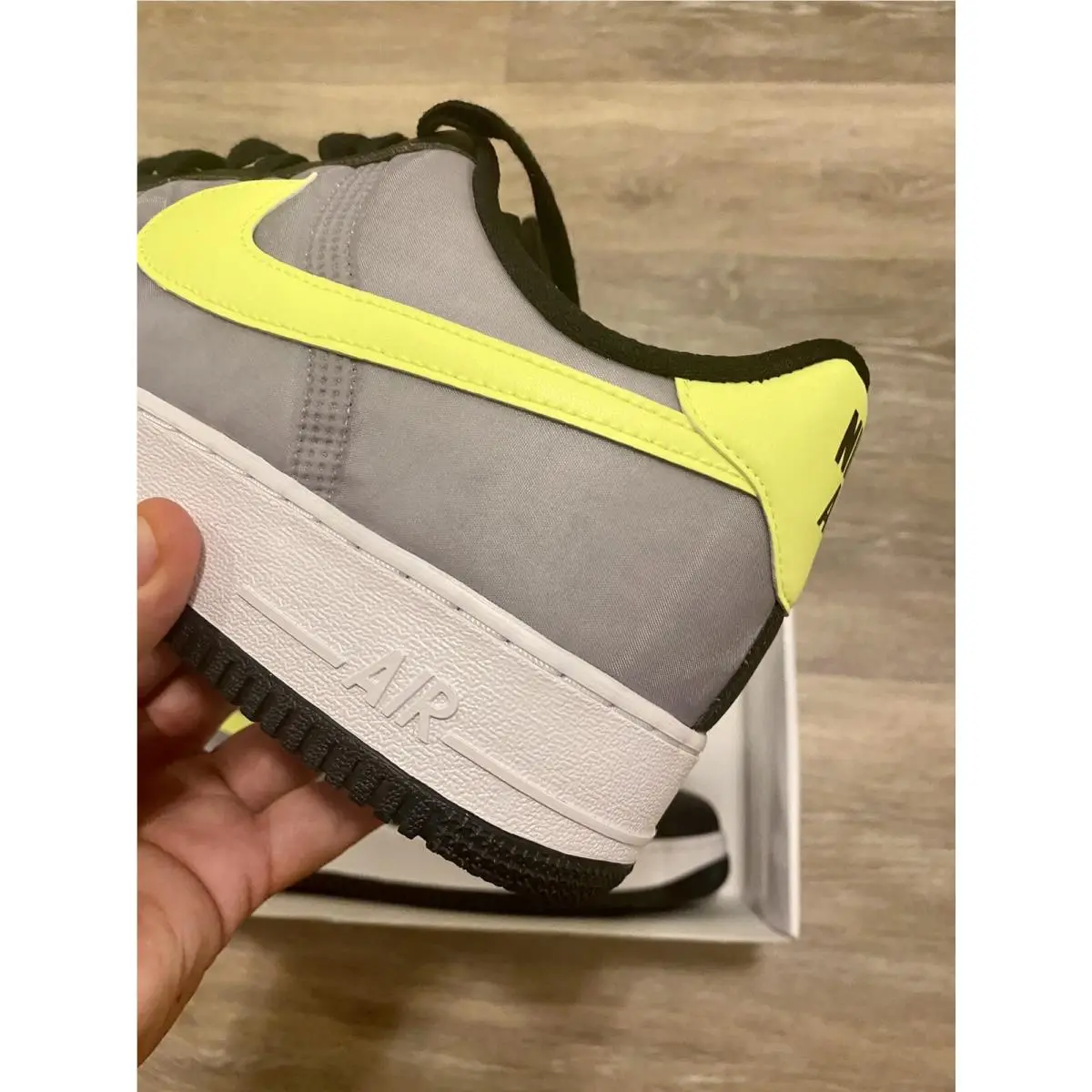 Nike shoes - Nike Air Force 1 ID - DN4164-991 - Black-Light Volt-Metallic Grey (UPC: 195238095864) 1