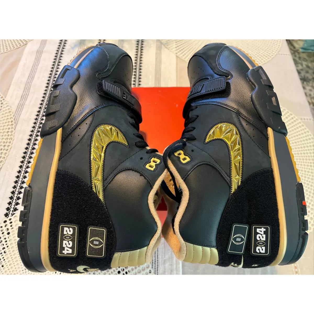 Nike shoes - Nike Air Trainer 1 - Air Trainer - FJ6196-001 - Black / Gold Leaf-Anthracite 7