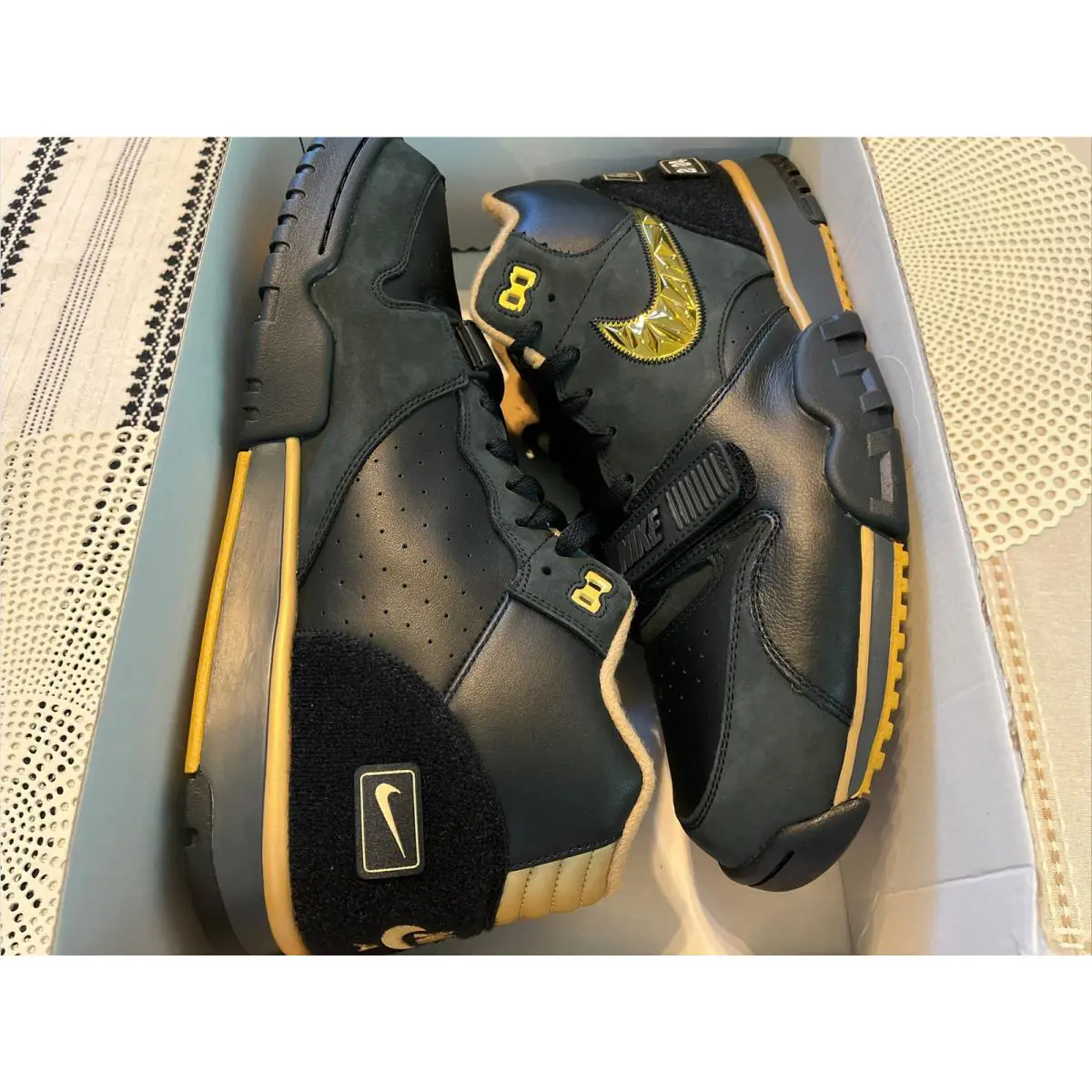Nike shoes - Nike Air Trainer 1 - Air Trainer - FJ6196-001 - Black / Gold Leaf-Anthracite 11