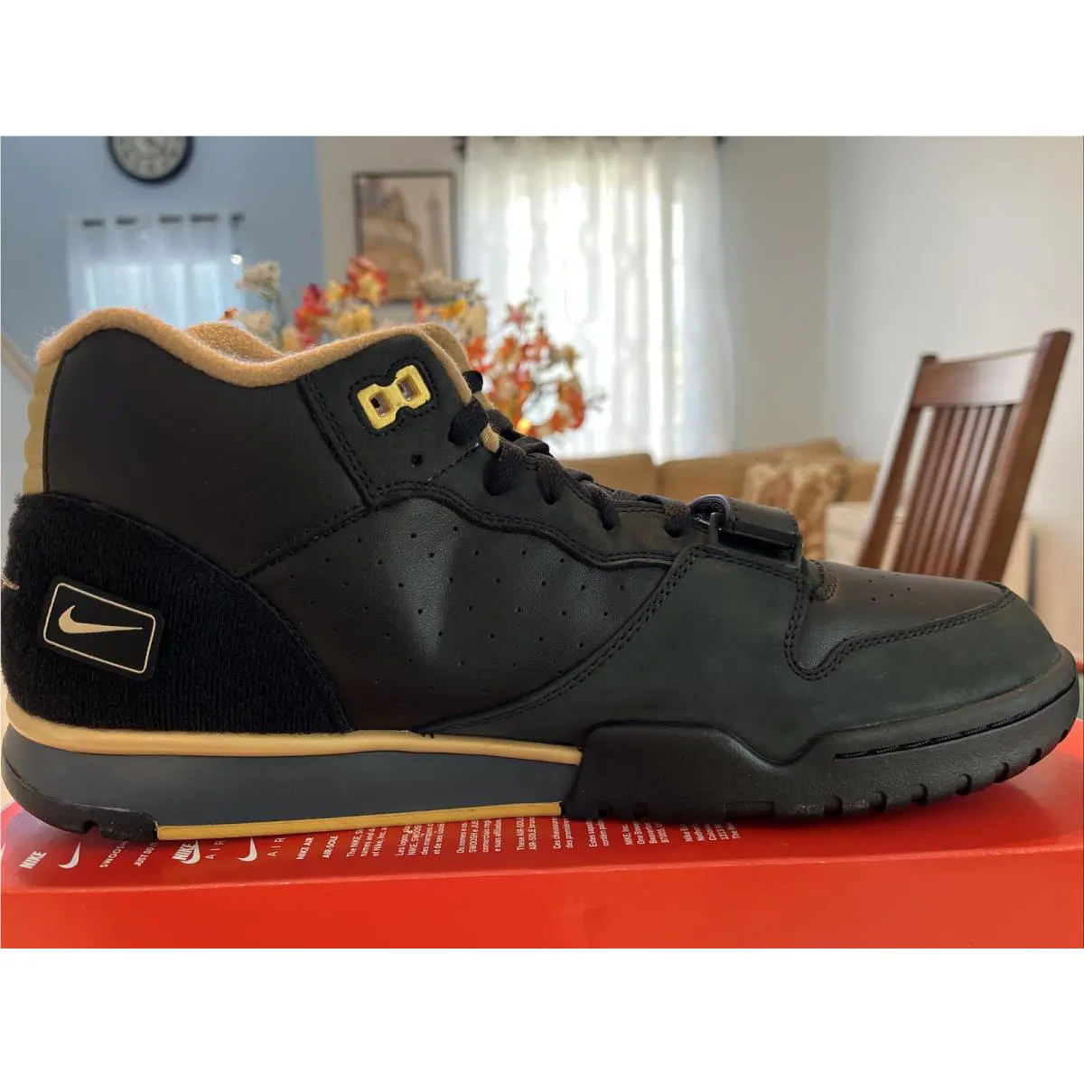 Nike shoes - Nike Air Trainer 1 - Air Trainer - FJ6196-001 - Black / Gold Leaf-Anthracite 1