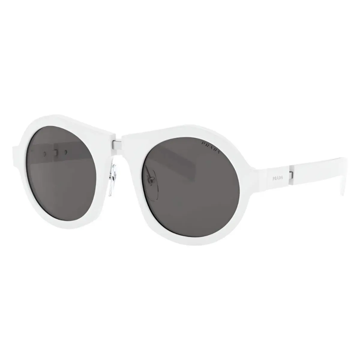 Prada PR 10XS Unisex White Round Sunglasses 50mm - /