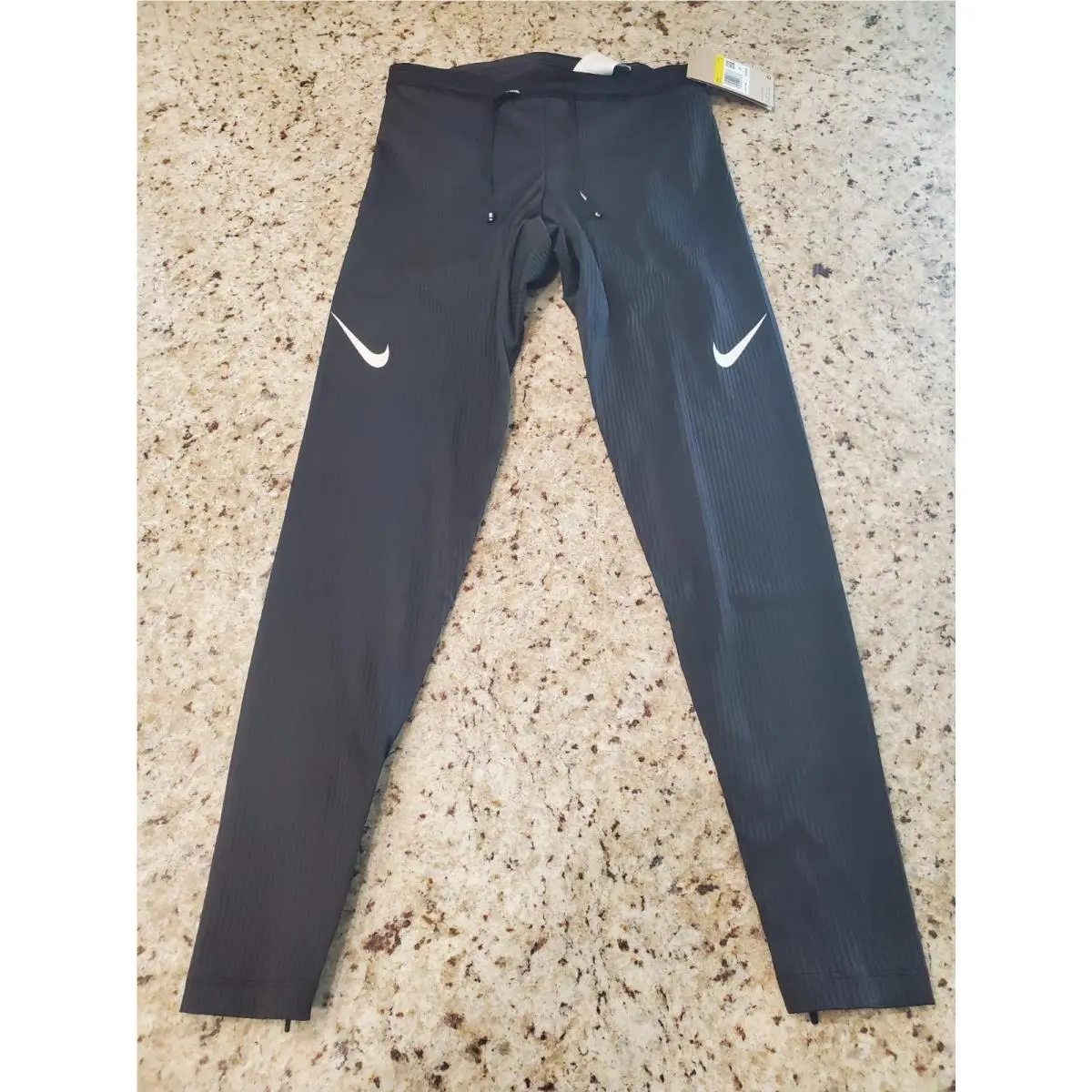 Nike Men`s S Dri-fit Adv Aeroswift Black Running Pants Tights FN3367-010