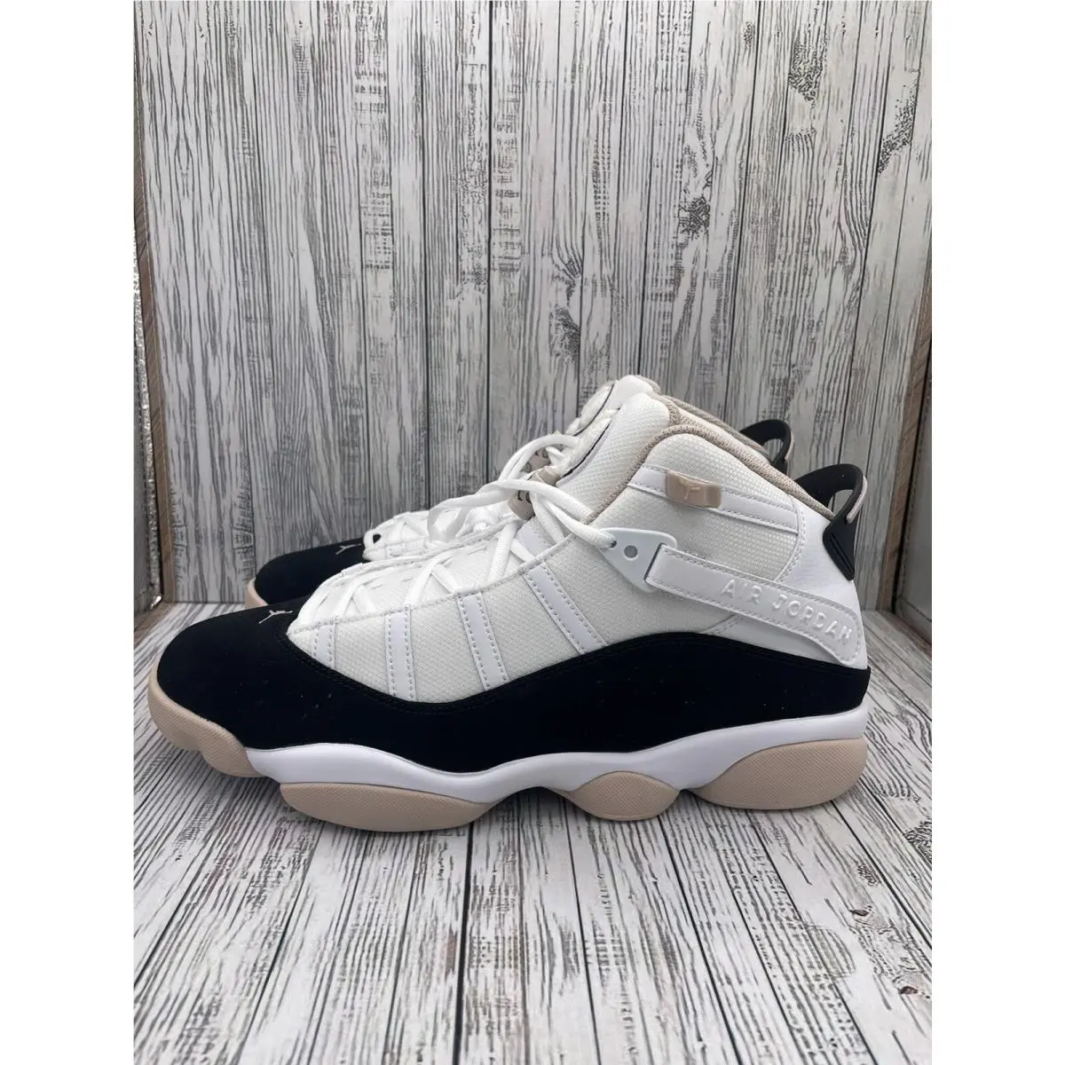 Nike Air Jordan 6 Rings Sneakers White/fossil Stone 322992 112 Size 11.5 No Lid
